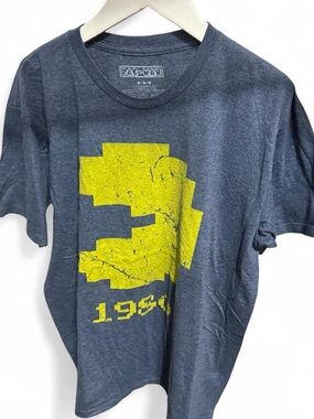 Men's Heather Grey Tee with “PacMan 1980” Graphic